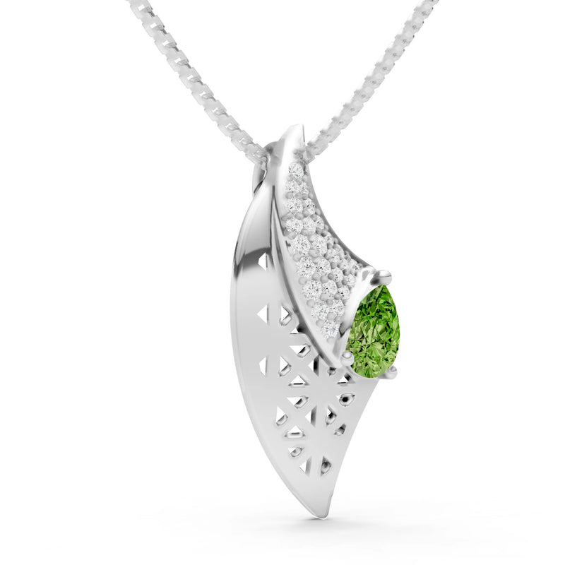 Peridot Pear Gemstone Pendant
