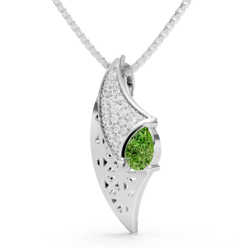Peridot Pear Gemstone Pendant