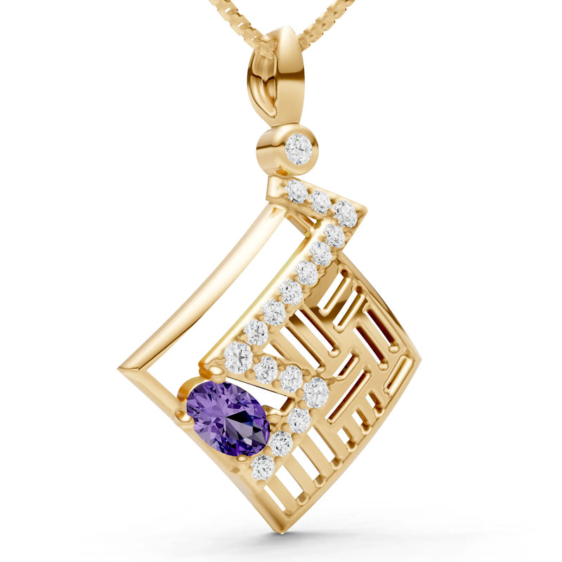 Lightning Gemstone Pendant