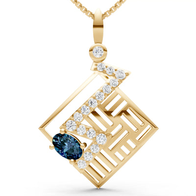 Lightning Gemstone Pendant