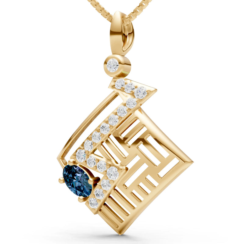 Lightning Gemstone Pendant