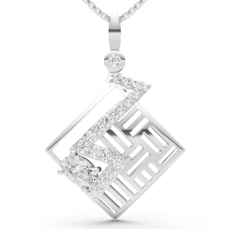 Diamond Lightning Gemstone Pendant