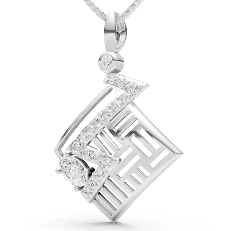 Diamond Lightning Gemstone Pendant