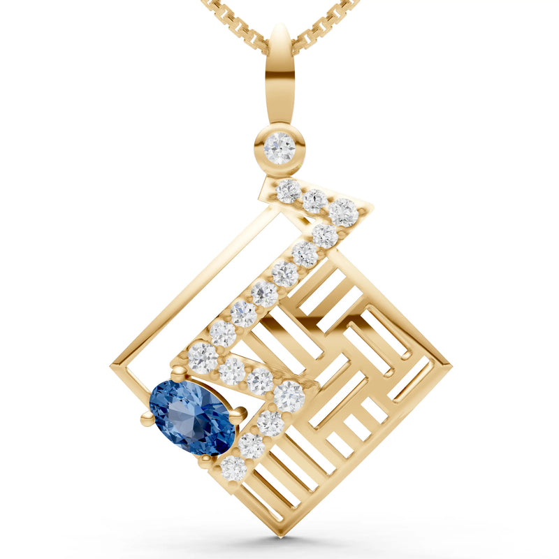 Lightning Gemstone Pendant