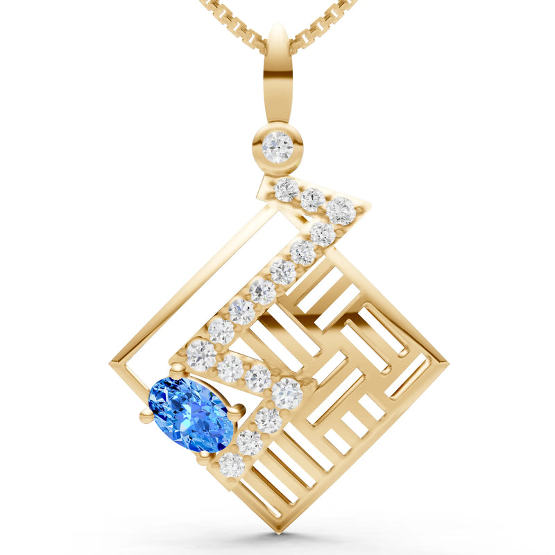 Lightning Gemstone Pendant