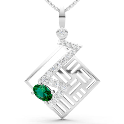 Emerald Lightning Gemstone Pendant
