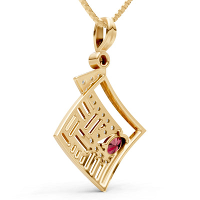 Garnet Lightning Gemstone Pendant