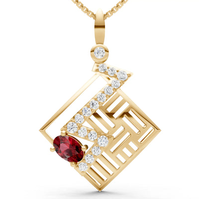 Lightning Gemstone Pendant