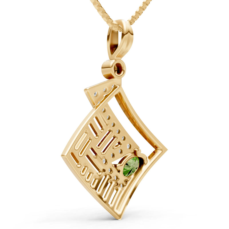 Peridot Lightning Gemstone Pendant