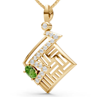 Peridot Lightning Gemstone Pendant