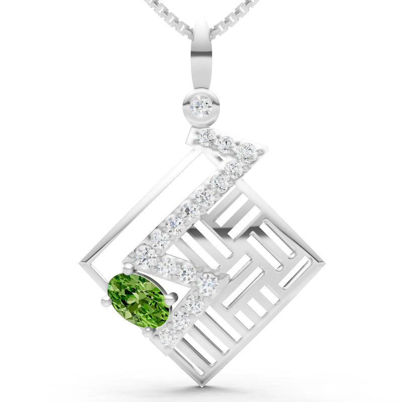 Peridot Lightning Gemstone Pendant