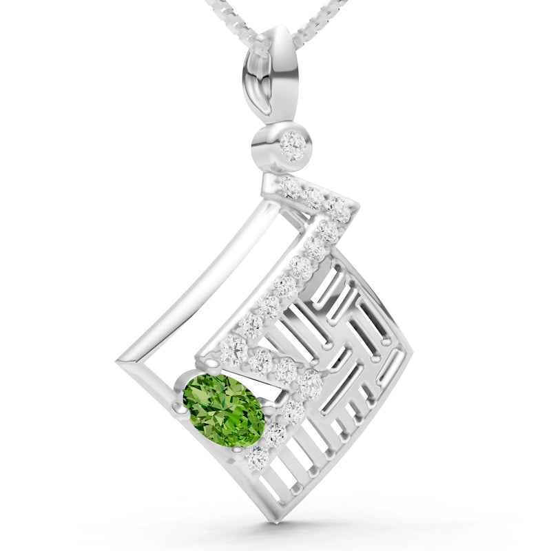 Peridot Lightning Gemstone Pendant