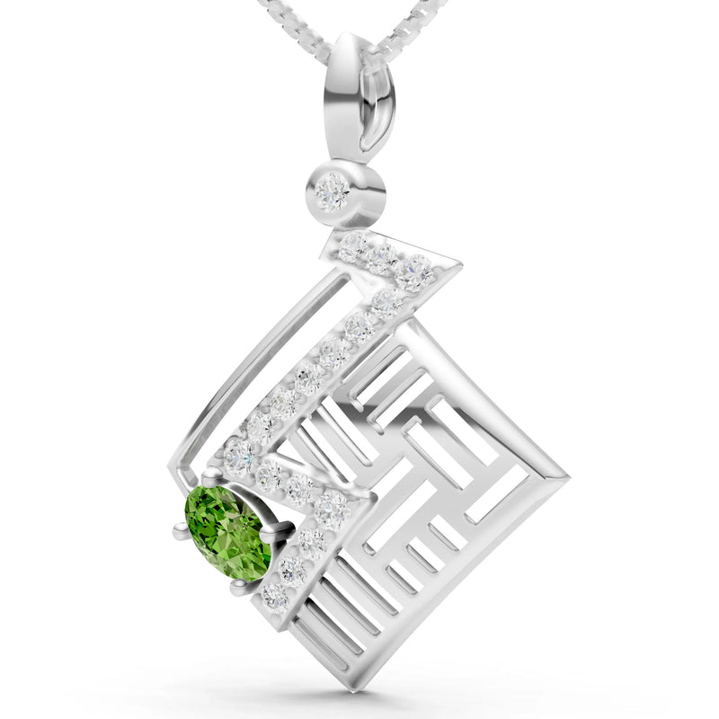 Peridot Lightning Gemstone Pendant