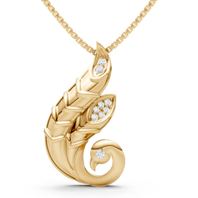 Diamond Peacock Pendant