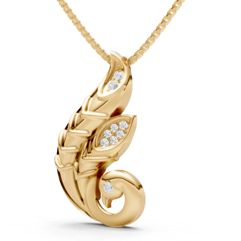 Diamond Peacock Pendant