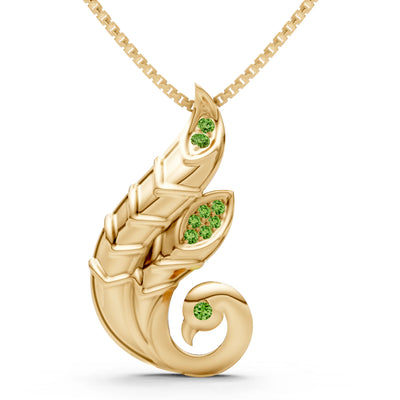 Peridot Peacock Pendant