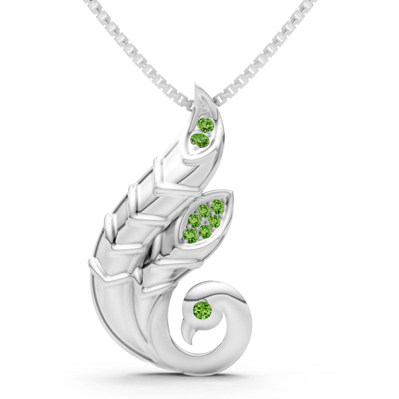 Peridot Peacock Pendant