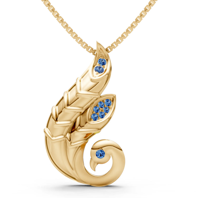 London Blue Topaz Peacock Pendant