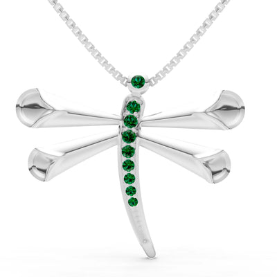 Emerald Dragonfly Pendant