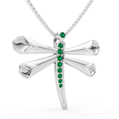 Emerald Dragonfly Pendant