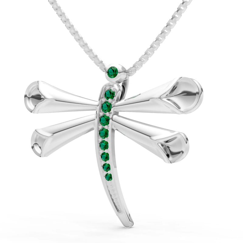 Emerald Dragonfly Pendant