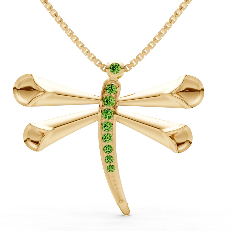 Peridot Dragonfly Pendant