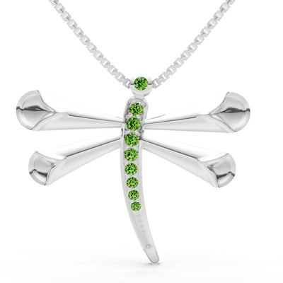 Peridot Dragonfly Pendant