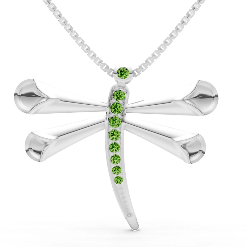 Peridot Dragonfly Pendant