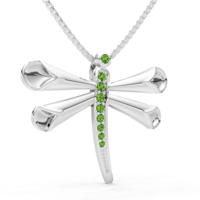 Peridot Dragonfly Pendant