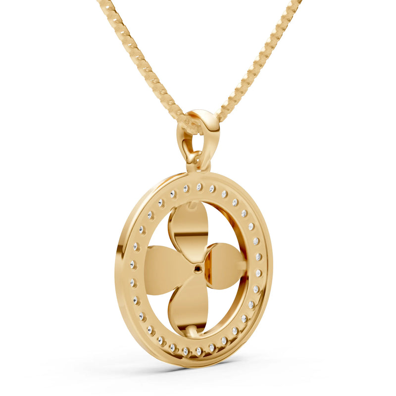 Emerald Flower Medallion Pendant