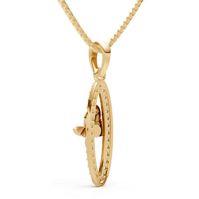 Diamond Butterfly Pendant