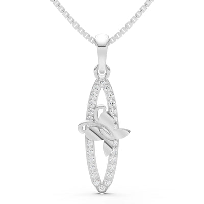 Diamond Butterfly Pendant
