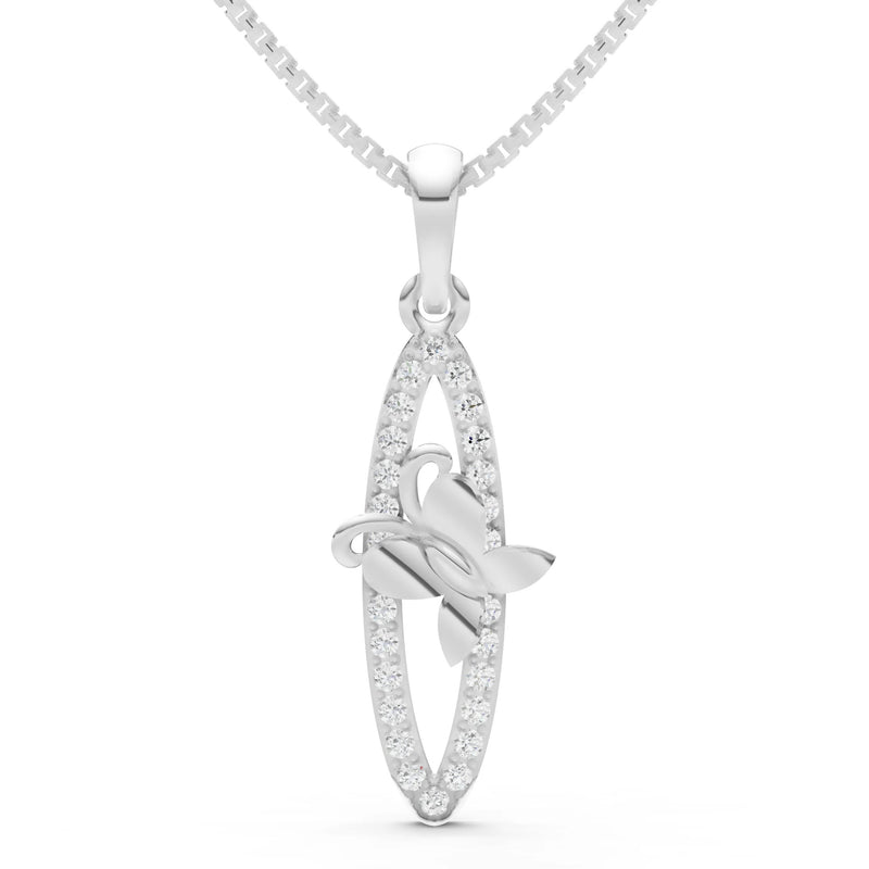 Diamond Butterfly Pendant