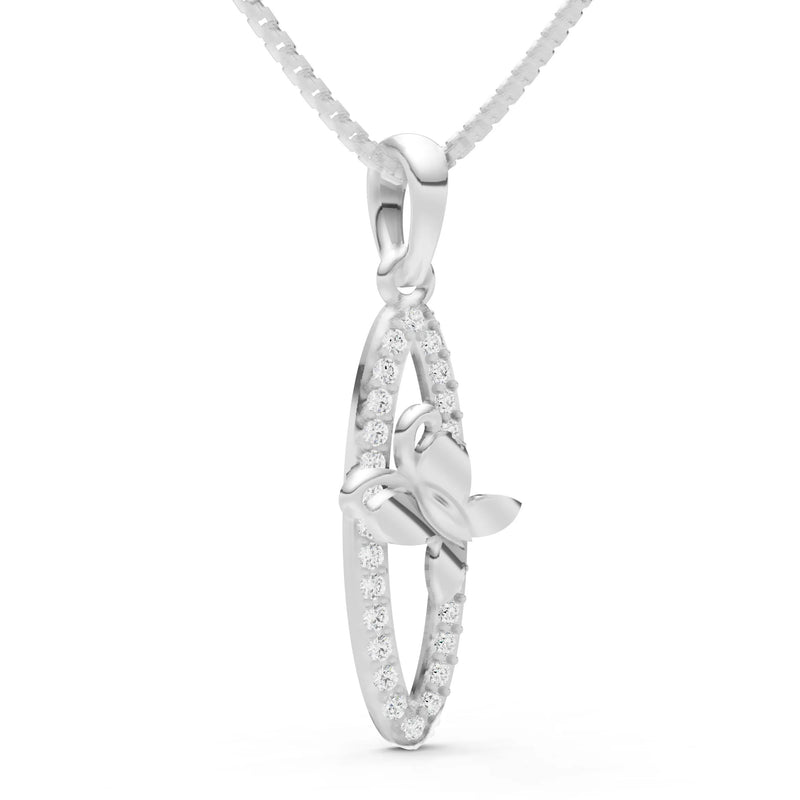 Diamond Butterfly Pendant