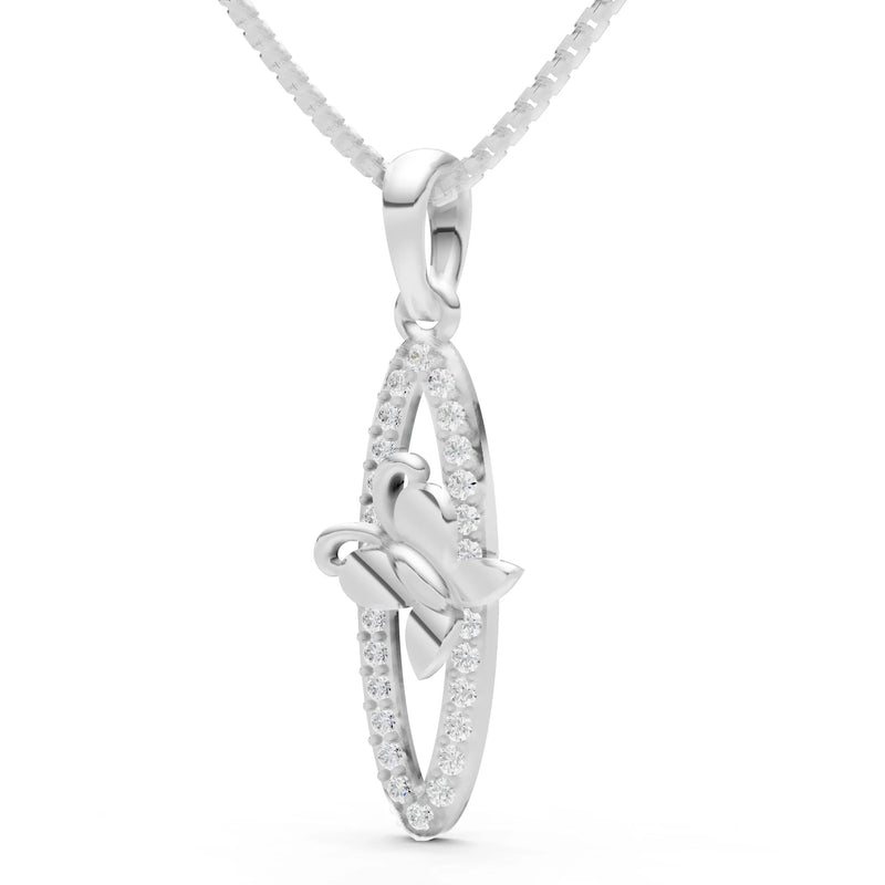Diamond Butterfly Pendant