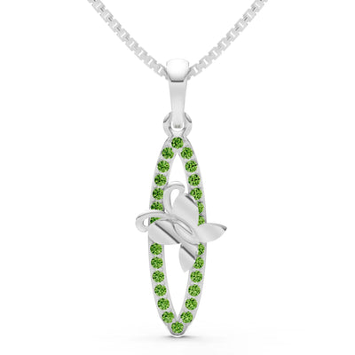 Peridot Butterfly Pendant