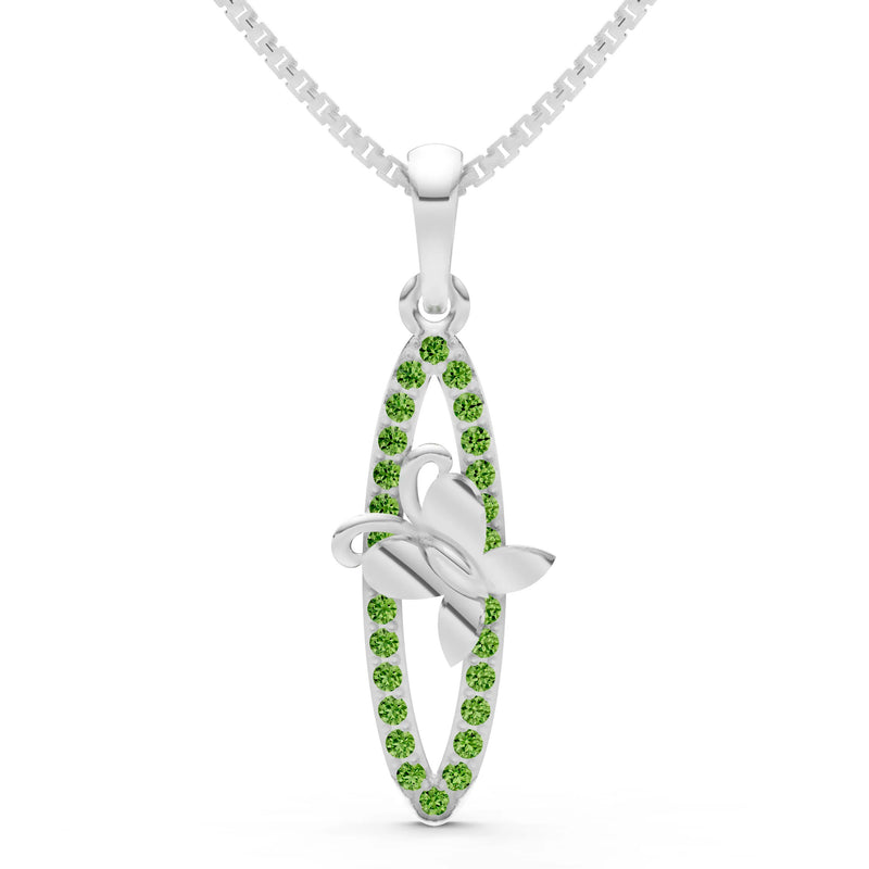 Peridot Butterfly Pendant