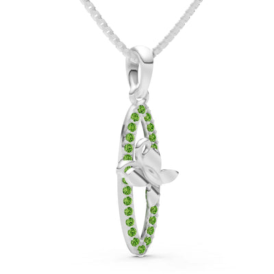 Peridot Butterfly Pendant