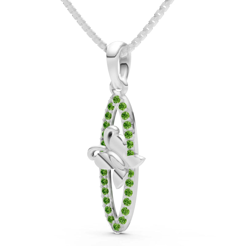 Peridot Butterfly Pendant