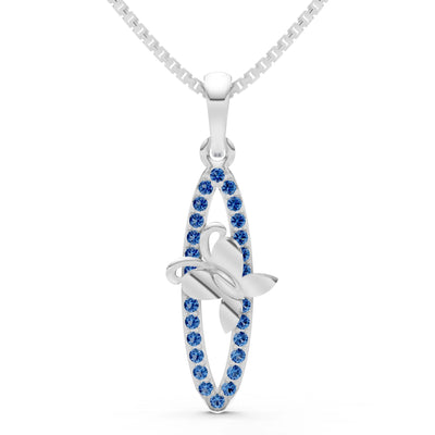 London Blue Topaz Butterfly Pendant
