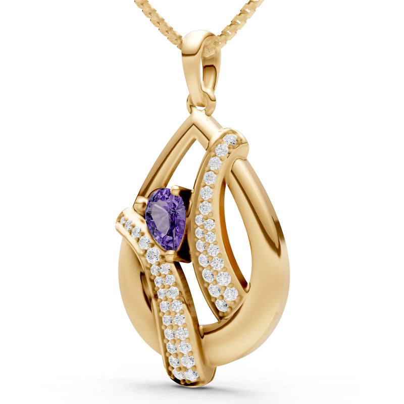 Amethyst Pave Gemstone Pendant