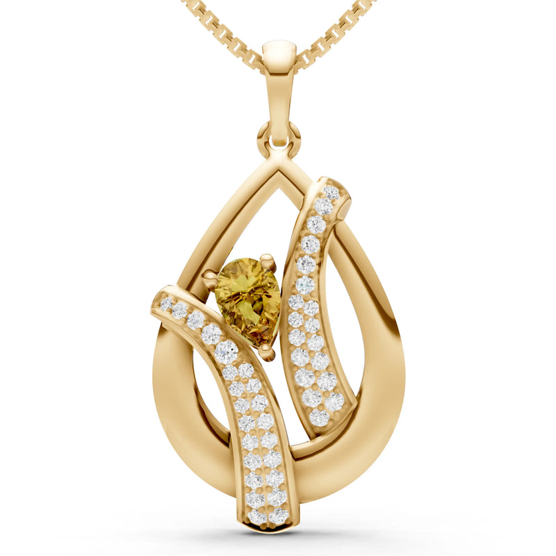 Pave Gemstone Pendant