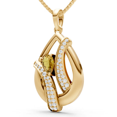 Pave Gemstone Pendant