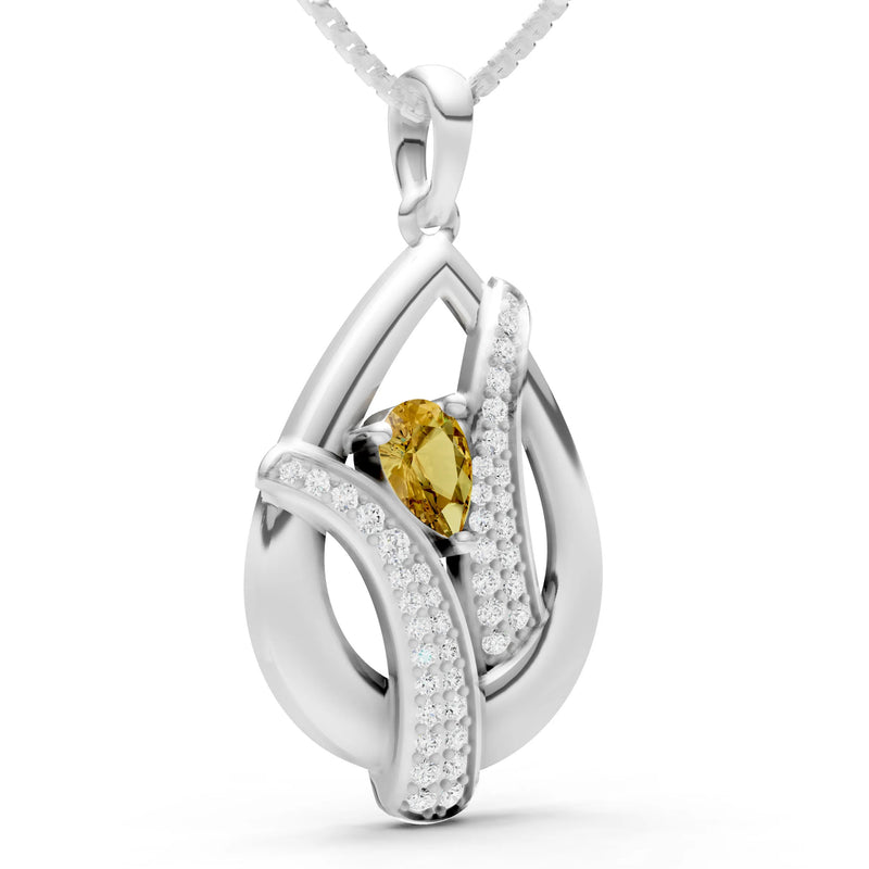 Pave Gemstone Pendant