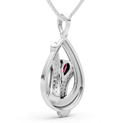 Ruby Pave Gemstone Pendant