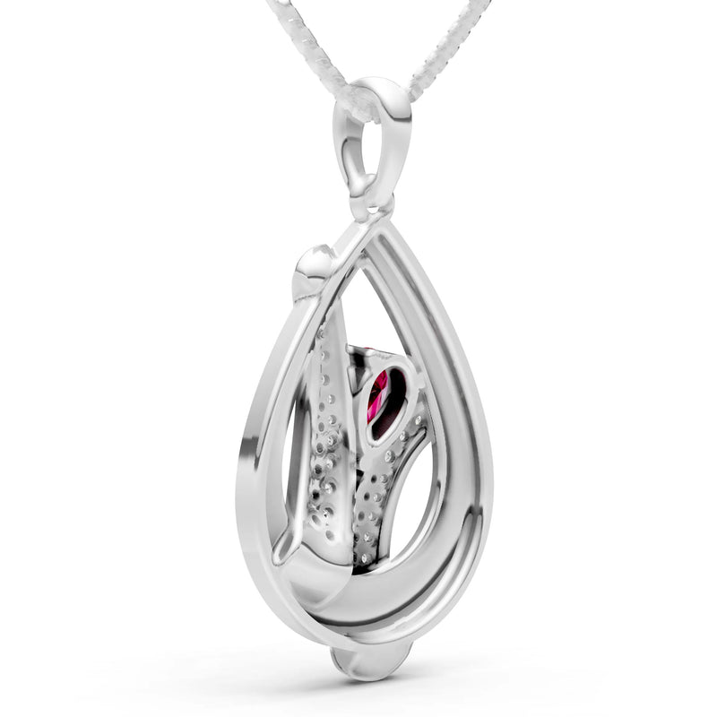 Ruby Pave Gemstone Pendant