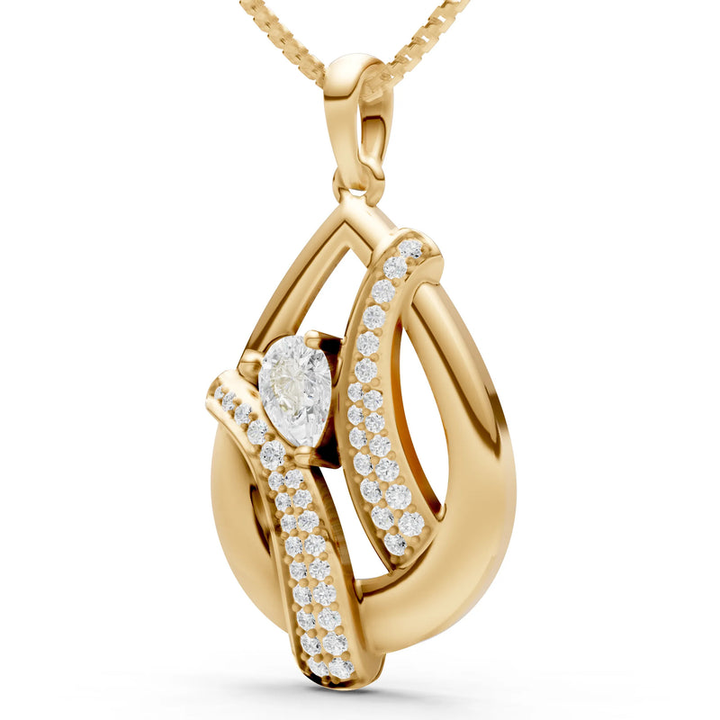 Diamond Pave Gemstone Pendant