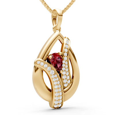 Garnet Pave Gemstone Pendant