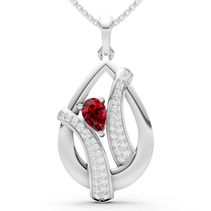 Garnet Pave Gemstone Pendant