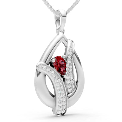 Garnet Pave Gemstone Pendant